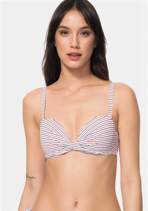 Top De Bikini Con Detalle Cruzado Delantero De Mujer Tex Ofertas