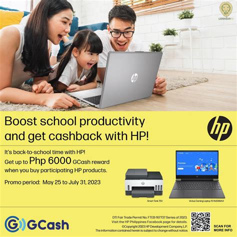 Up to P2,000 gcash, cashback can be yours with an HP Smart Tank Printer