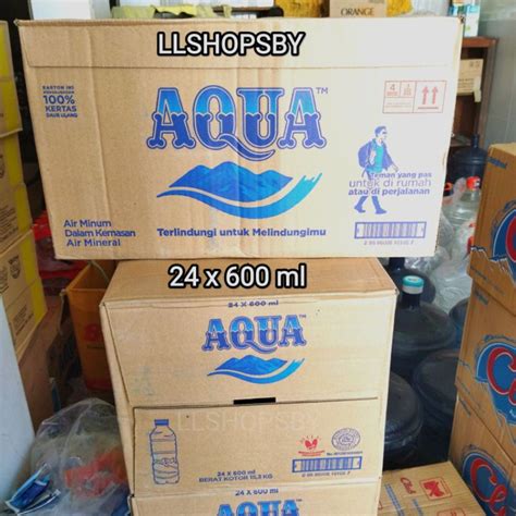 Jual Aqua Botol 1 5 Liter X 12 1 Dus Karton Aqua Botol 600ml X 24