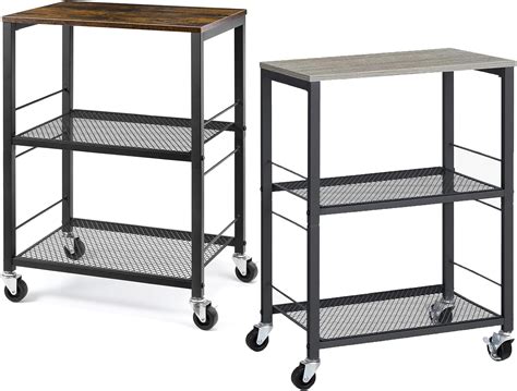 Amazon LIANTRAL 3 Tiers Rolling Cart Kitchen Carts On Wheels