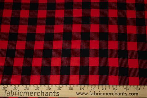 Wholesale Fabric: Double Brushed Buffalo Plaid Black/Red » Fabric Merchants Wholesale Fabric