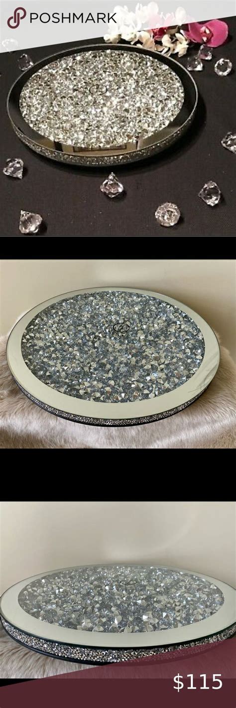 Crystal Mirrored Lazy Susan Crystals Lazy Susan Style