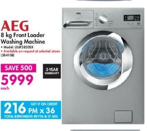 Aeg 8kg Front Loader Washing Machine Offer At Makro