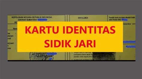 Kartu Identitas Sidik Jari Apa Aja Sih Bagiannya Manfaatnya