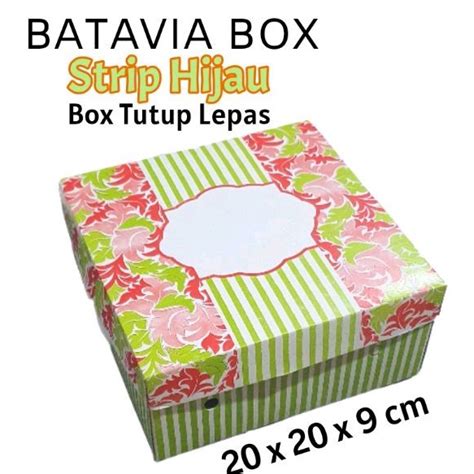 Jual Box Nasi Kotak Nasi Dus Nasi Uk X X Type Batik Hijau Berseri