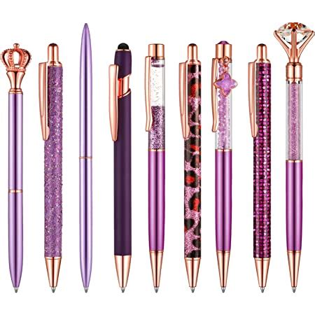 Amazon Yaomiao Pcs Ballpoint Pens Set For Women Metal Crystal