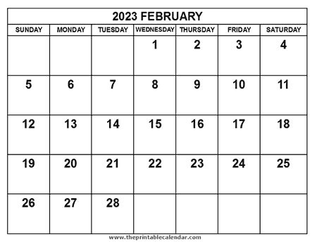 February 2023 Calendar