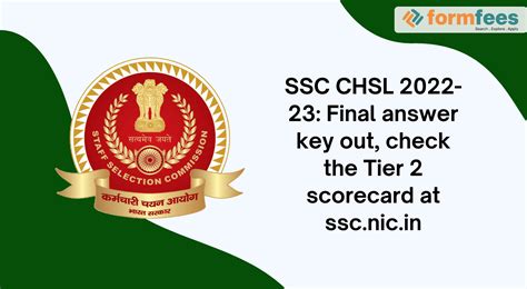 SSC CHSL 2022 23 Final Answer Key Out Check The Tier 2 Scorecard At