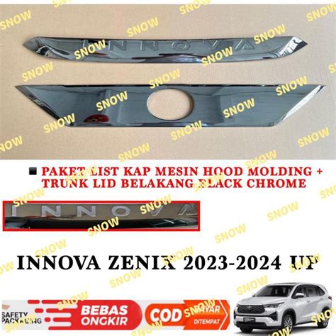 Jual Paket List Kap Mesin Hood Molding Trunk Lid Bagasi Belakang Innova