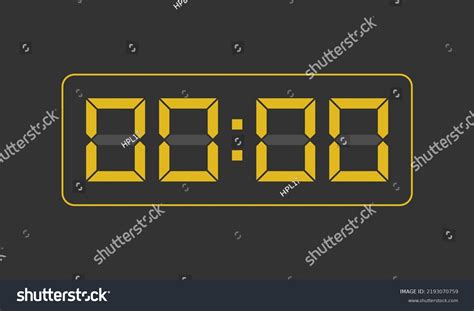 0000 Digital Clock Number Vector Illustration Stock Vector Royalty