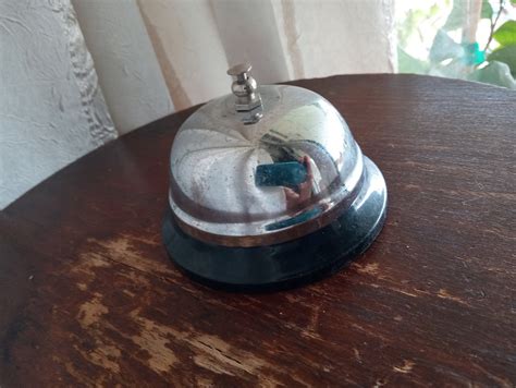 Vintage Hotel Bell, Call Bell, Bedside Bell, Antique Hotel Bell, Front ...