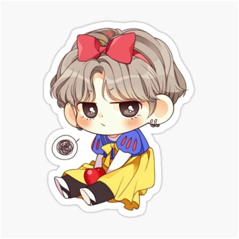 "Copy of Copy of Bts members kpop cartoon chibi" Sticker for Sale by ...