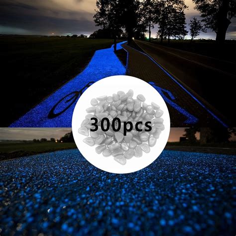 300pcs Glow in the Dark Pebbles for Walkways Décor, Outside Bulk Glow ...