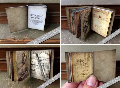 Leonardo Da Vinci, Mini Book, Junk Journal, Art Book, Art Lover, Gift ...