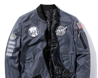 NASA Bomber Space Jacket Zip Up - Etsy