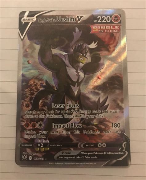 Single Strike Urshifu V Alternate Full Art Swsh05 Battle Styles Values Mavin