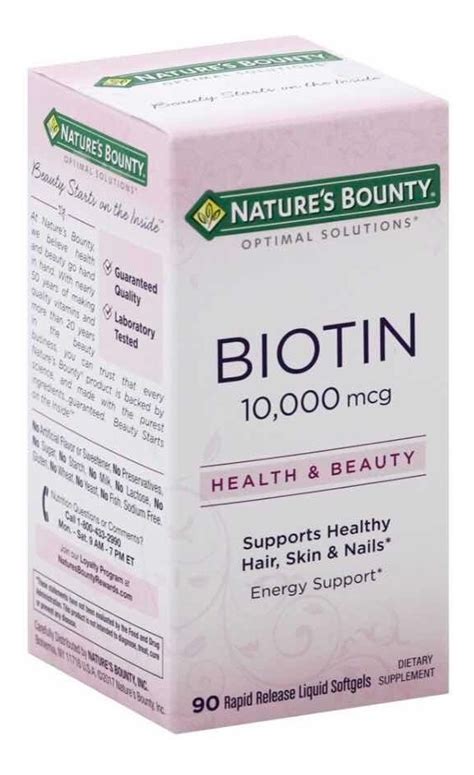 Biotin Mcg Nature S Bounty C Psulas Softgels Frete Gr Tis