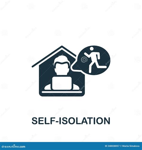 Self Isolation Icon Monochrome Simple Quarantine Icon For Templates