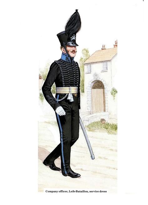 Brunswick Oels Leib Bataillon 1815 Belgio Ufficiale Uniforme