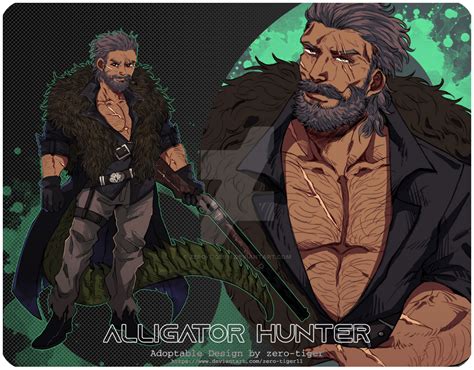 closed  alligator hunter adoptable   tiger  deviantart