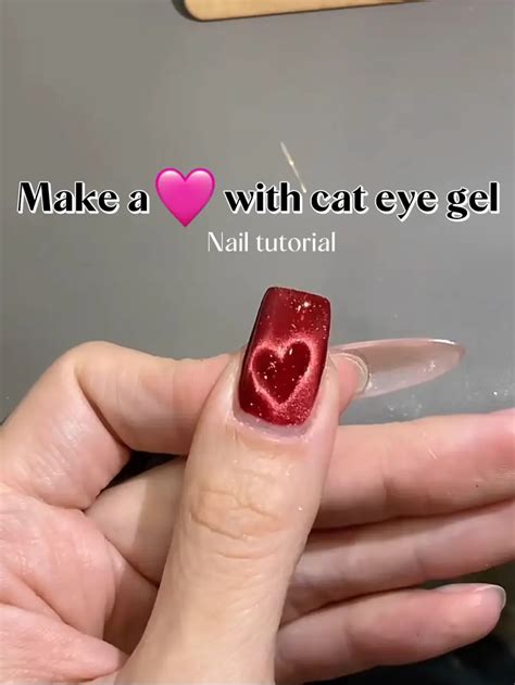 Make A Heart Shape With Cat Eye Gel Video Published By Laenzi Lemon8