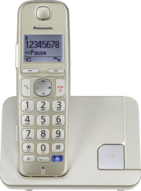 Panasonic KX TGE210 Ασύρματο Τηλέφωνο με Aνοιχτή Aκρόαση Champagne