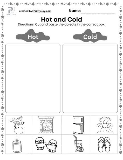 Hot And Cold Worksheets For Preschool