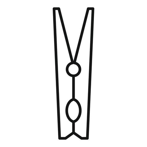 Clothes Pin Clip Icon Outline Style 14515793 Vector Art At Vecteezy