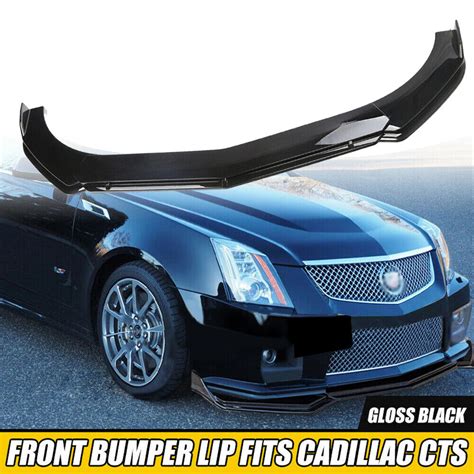 For Cadillac CTS CTS V Front Bumper Lip Body Kit Spoiler Splitter