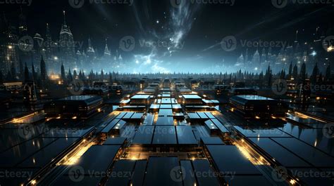 Futuristic Cyber City Background Landscape Generative Ai 27125945