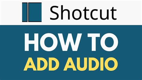 How To Add Audio In Shotcut Add Music Shotcut Tutorial YouTube