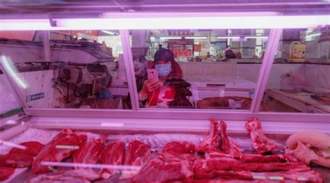 Woman Sells Meats Wet Market Shanghai Editorial Stock Photo Stock