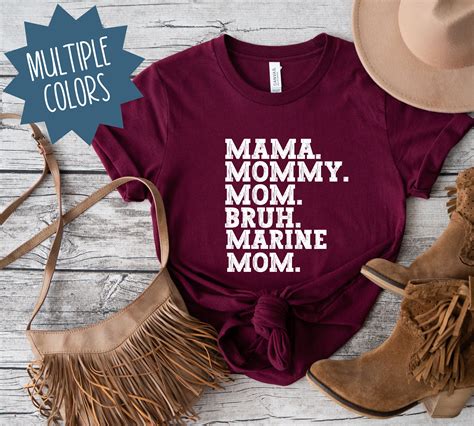 Marine Mom Marine Mom Shirt Marine Mom Gift Marine Mom Etsy