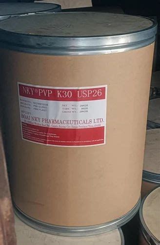 Powder Polyvinylpyrrolidone Pvp K Packaging Size Kg At Best