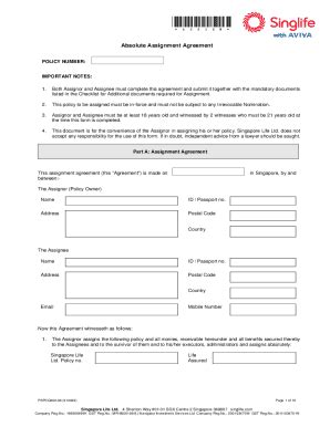 Fillable Online Absolute Assignment Form Assignor To Single Assignee