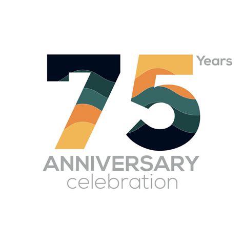 75th Anniversary Logo Design Number 75 Icon Vector Templateminimalist