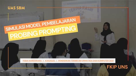 Simulasi Model Pembelajaran Probing Prompting YouTube