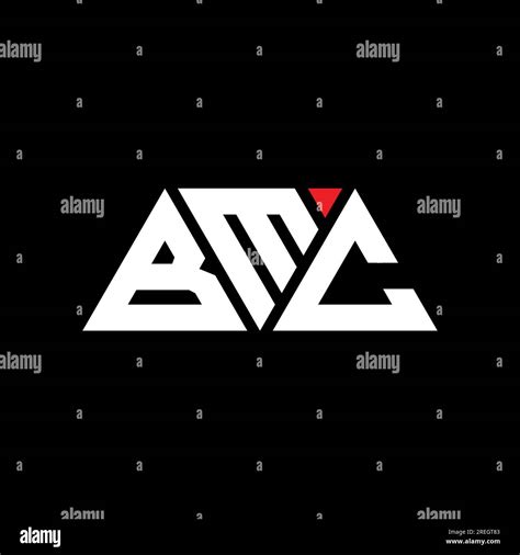 Bmc Triangle Letter Logo Design With Triangle Shape Bmc Triangle Logo