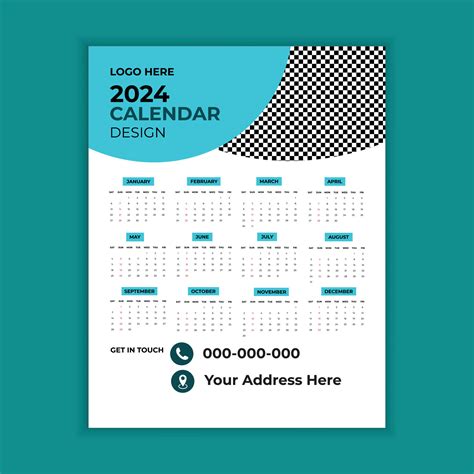 Wall Calendar Template Design 35037799 Vector Art at Vecteezy