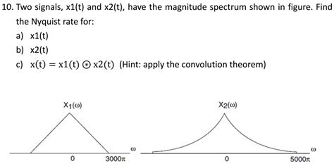 Solved 10 Two Signals X1 T And X2 T Have The Magnitude Chegg