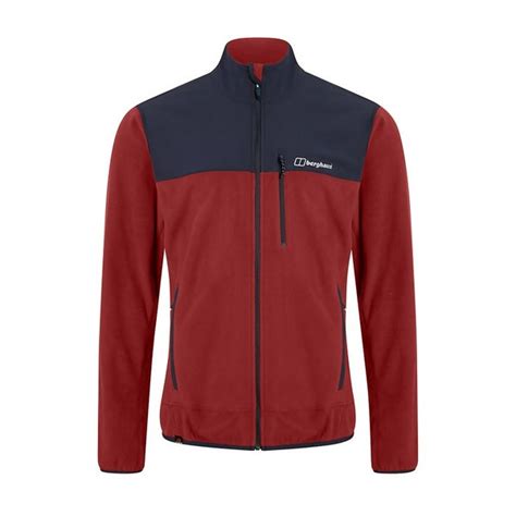 Mens Kyberg Polartec Fleece Jacket Red Blue Berghaus