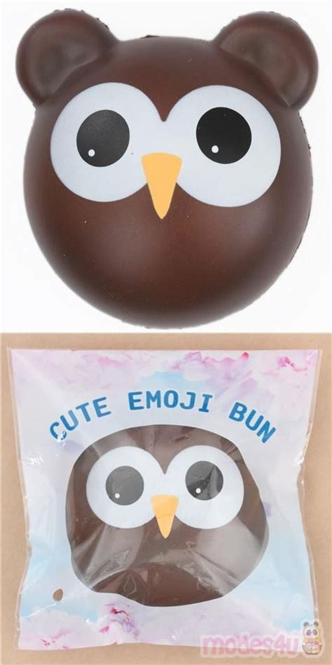 Adorable Squishy En Forme De T Te De Hibou Marron Taille Ca Cm