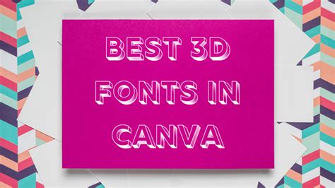 Best 3d Fonts In Canva Canva Templates