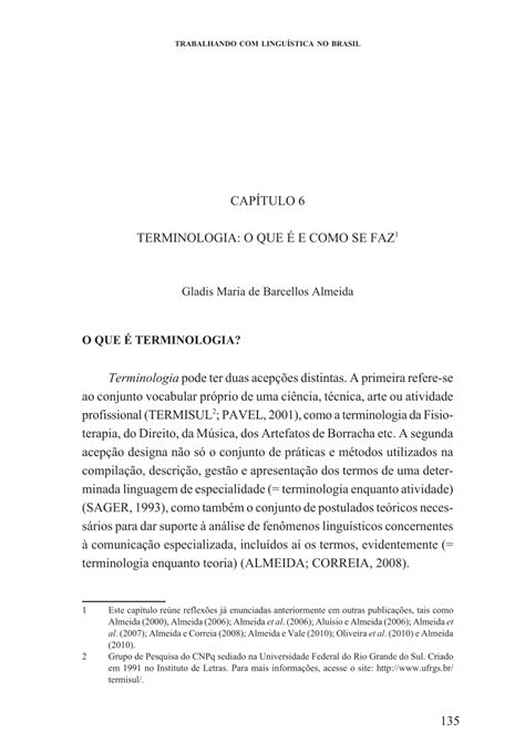 PDF Terminologia o que é e como se faz