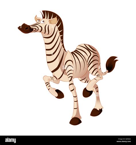 Vector Image Of A Cartoon Happy Zebra Stock Photo Alamy