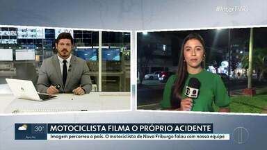 RJ Inter TV 2ª Edição Motociclista que filmou o próprio acidente