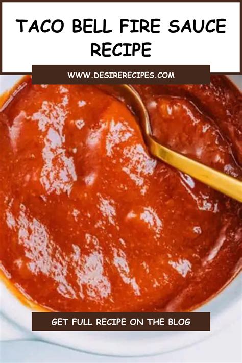 Taco Bell Fire Sauce Recipe | Recipe | Taco bell fire sauce recipe ...