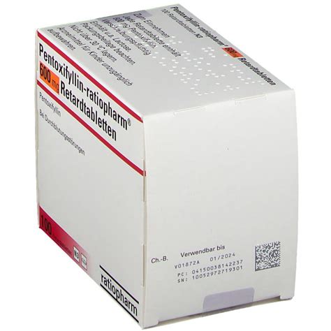 Pentoxifyllin Ratiopharm 600 Mg 100 St Mit Dem E Rezept Kaufen Shop