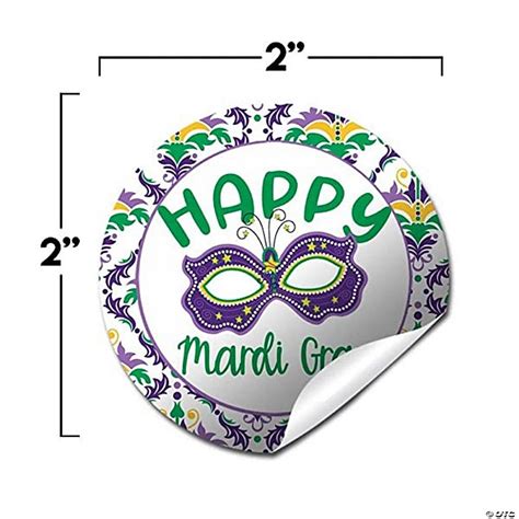 Amandacreation Mardi Gras Mask Envelope Seals 40pc Oriental Trading