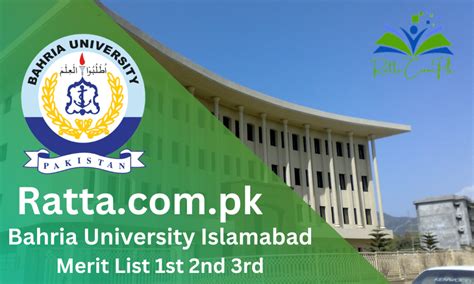 Bahria University Islamabad Merit List Check Bahria Edu Pk